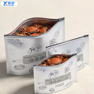 Sacs de conservation alimentaire refermables en aluminium avec logo personnalisé, antibactériens, pour viande et fruits de mer - Product Image 5