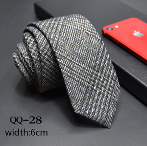 Cina Tie Produttore di Lusso Cravate di Lino Misto Lana <span class=keywords><strong>Cravatta</strong></span> <span class=keywords><strong>Uomo</strong></span> <span class=keywords><strong>Slim</strong></span> 6 centimetri <span class=keywords><strong>Cravatta</strong></span> - Product Image 5