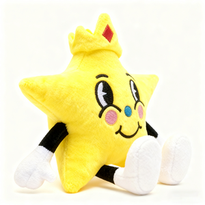 Uyeah OEM – Nouvelle poupée en peluche personnalisée en forme d'étoile, adorable personnage roi en peluche jaune en forme d'étoile, <span class=keywords><strong>jouet</strong></span> en peluche doux <span class=keywords><strong>de</strong></span> dessin animé pour cadeaux - Product Image 3