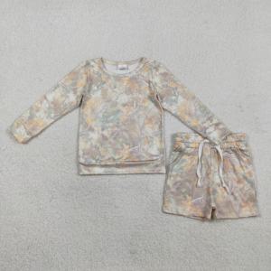 Combinaison courte à manches courtes pour bébé, motif camouflage, vente en gros, ensemble pyjama enfant SR3923 rts - Product Image 3