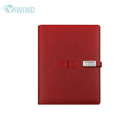 Carnet de notes personnalisé avec logo LED lumineux, batterie externe et USB, coffret cadeau d'entreprise, chargeur sans fil 8000 mAh