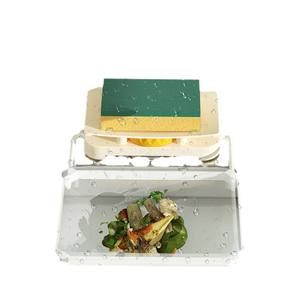 Hy-0235 Égouttoir carré blanc cassé jetable pour évier de cuisine, pour restes alimentaires - Product Image 2