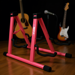 Soporte Doble para Guitarra GSS 2N1 PNK, Metálico, Plegable, Universal, para Guitarra Acústica, Eléctrica, Bajo, Mandolina, Banjo, Violín, para Escenario y Estudio - Product Image 2