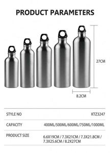 Purple Stainless Steel Vacuum Water Bottle With Carabiner for Travel - Product Image 5
