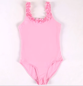 Diseño niños ropa <span class=keywords><strong>de</strong></span> playa nylon secado rápido flor Correa Rosa rojo Scoop back una pieza traje <span class=keywords><strong>de</strong></span> baño fabricante para niños niñas bebés - Product Image 1