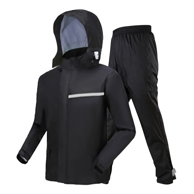 100% Waterproof Windproof Impermeable Bike Riding Reflective Rain Jacket Suit Motorcycle Raincoat