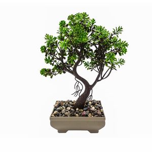 Bonsái artificial de pino japonés de 25x17.5cm para decoración del hogar o la oficina - Product Image 1