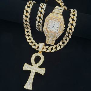 Reloj Unisex de Estilo Europeo Americano, Caja de Aleación, Esfera de Cristal, Movimiento de Cuarzo, Correa de Acero Inoxidable, Diseño Hip-Hop - Product Image 3