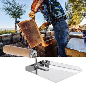 Chinabees apicultura pala de acero inoxidable raspador cuchillo herramienta mango de madera para marco de colmena excluidor limpieza Apicultura - Product Image 5