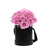 Boîtes cadeaux pour fleurs personnalisées en gros, boîtes rigides de luxe, laminage mat, gaufrage, revêtement UV, carton gris recyclable, dessus