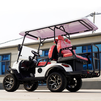 Voiturette de golf électrique homologuée pour la route, 4 places, tout-terrain, avec pare-brise et toit, personnalisable OEM pour l'approvisionnement des complexes hôteliers mondiaux