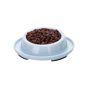 ชามอาหารสัตว์เลี้ยงเซรามิกสีทึบฐานกันลื่นทรงกลมสำหรับสุนัขใช้ในร่ม - Product Image 1