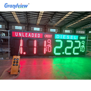 Индивидуальная заправочная станция светодиодный знак цена <span class=keywords><strong>7</strong></span>-сегментный светодиодный дисплей ценовые платы для заправочных станций синий красный цвет - Product Image 6