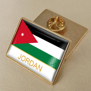 Drapeau de haute qualité de la Jordanie cristal gel goutte insigne broche drapeau insignes de tous les pays du monde - Product Image 1