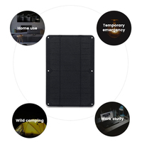 Panneau solaire monocristallin miniature personnalisé 5W 10W de petite taille 5V 6V avec supports de montage sur poteau et adhésifs pour module solaire photovoltaïque pour appareil IoT