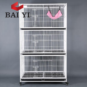 قفص تربية سلكي للقطط مزود بعجلات من أفضل المبيعات - Product Image 5