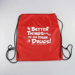 Custom Wholesale Cheap Premium Promotion Colorful Strong Kids Swim Drawstring Non-Woven Fabric Portable <b>Folding</b> Backpack <b>Bags</b> - Product Image 4