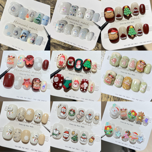<span class=keywords><strong>Uñas</strong></span> <span class=keywords><strong>navideñas</strong></span>, 10 Uds., <span class=keywords><strong>Uñas</strong></span> postizas <span class=keywords><strong>cortas</strong></span> redondas pintadas a mano de Papá Noel, <span class=keywords><strong>uñas</strong></span> hechas a mano para dedos - Product Image 6