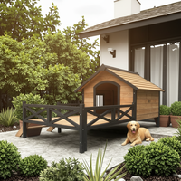 Groothandel Houten Hondenhok Outdoor Houten Hondenkennel Met Balkon