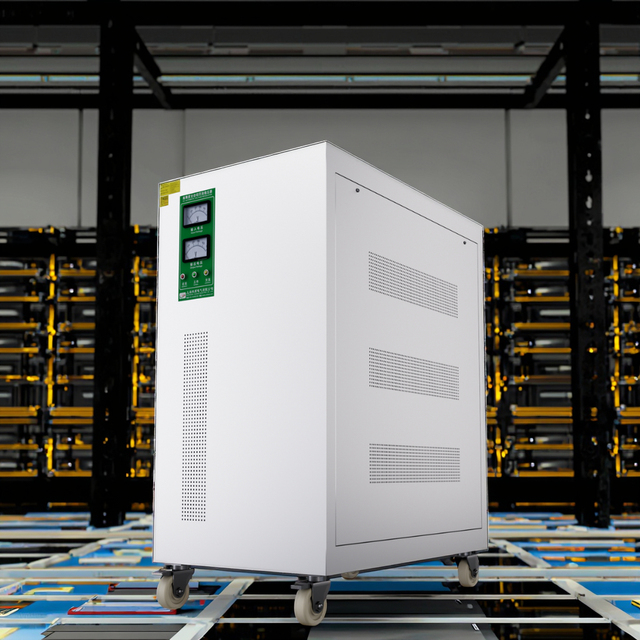 High Performance 50kVA Three Phase Servo Voltage Stabilizer (AVR) TNS Model with Digital Display for Assembly Workshop SVC