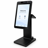 Kiosque en libre-service à double écran de 8 pouces avec reconnaissance faciale IA, écran tactile Android, terminal biométrique, moniteur tactile