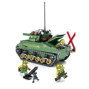 Sembo blocos tanque plástico brinquedos militares construindo blocos