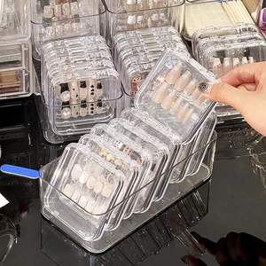 Низкая цена оптовая продажа прозрачная носимая коробка для маникюра коробка для хранения гвоздей прозрачная акриловая коробка для упаковки ювелирных изделий - Product Image 2