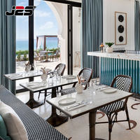 J2S Luxe Contract Project Turnkey Hotel Restaurant Ontwerp Eén-Stop-Solution Commerciële Booth Zitplaatsen Tafel- en Stoelenset
