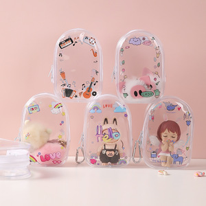 Bolsa de almacenamiento transparente con dibujos animados, con cremallera, portátil, multiusos, para uso en el dormitorio de los niños pequeños - Product Image 3