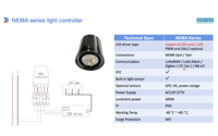 Système d'éclairage public intelligent sans fil LTE/4G/LoRaWAN avec contrôleur NEMA, 1 canal, 800W, portée de 2 km, étanche