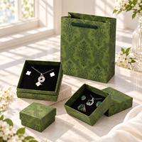 Boîte à bijoux en carton rétro de style tiroir carré pour pendentif, bague, boucles d'oreilles, bracelet, boîte de rangement pour bijoux personnalisée