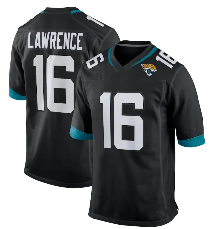 Camisa masculina Jacksonville Jaguars 16 Trevor Lawrence 7 Nick Home Game