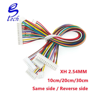 XH2.54 2,54mm XH enchufe macho hembra Cable de carga de batería JST 20CM 1007-26 AWG Cable conector terminales de batería de coche