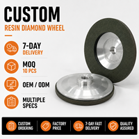 Meules droites en résine diamantée 1A1 de forme plate (diamètre intérieur 20 mm, grain 100, abrasif très fin) pour le débavurage