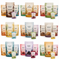 Sachet Doypack OEM pour mélange de snacks Sriracha, avec soufflet latéral, brillant, à fermeture zip, qualité alimentaire