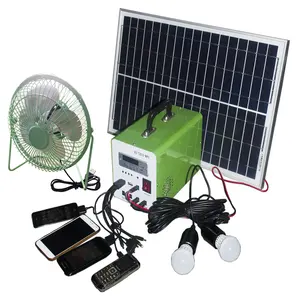Kit mini panneau solaire portable pour la maison, système d'éclairage LED, batterie solaire avec chargeur mobile, radio MP3, à bas prix