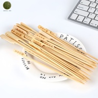 Tusuk Sate Bambu Pipih Profesional untuk Memanggang, Bilah Lebar 12 Inci Anti Putar, Sekali Pakai, Aman untuk Makanan, Kemasan Besar 300 Buah, BBQ Outdoor