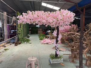 Árbol de flor de <span class=keywords><strong>ciruelo</strong></span> de melocotón de <span class=keywords><strong>cerezo</strong></span> artificial colgante para decoraciones de boda de centro comercial escenas de transmisión en vivo árbol de flor realista - Product Image 5