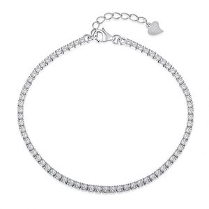 Dylam Wholesale 925 Silver Tennis Chain Bezel Sterling Cz <b>Adjustable</b> Rose Gold Solid Mounting Extremely Stylish Women <b>Bracelet</b> - Product Image 1