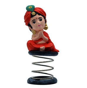 Ídolo de Krishna Pintado a Mano con Tono de Piel Natural, Figura Decorativa Devocional de Plástico para Decoración - Product Image 1