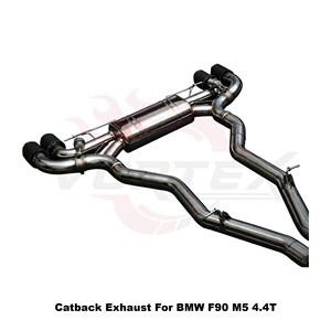 Vortex Electronic Valved <b>Exhaust</b> for BMW F90 M5 Competition 4.4T S63 Stainless Steel Quad Tips - Product Image 5
