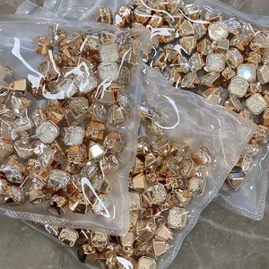 Haute qualité métal couture sur bouton pull <span class=keywords><strong>dor</strong></span>é côté princesse Style tige boutons bouton de chemise - Product Image 1