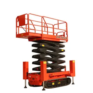 China Top Construction All Terrain Elétrica Hidráulica 10m Mini Track Crawler Scissor Lift Platform