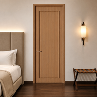Porte intérieure en bois MDF pour bureau, finition placage bois naturel, imperméable, 30x80 pouces, résistante aux rayures