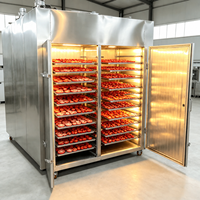 Commerciële 3kW PLC Voedseldroger Multifunctionele RVS Dehydratatieovens voor professionele productie van jerky en kruiden