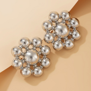 Conjunto de pendientes de cuentas y anillo para mujer, aretes de aleación fina, aretes de uva, accesorios de joyería de moda, regalo - Product Image 1