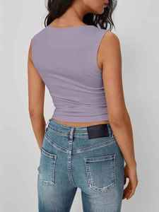 कैजुअल टैंक से बाहर जाने वाली महिलाओं ने गर्मियों में मूल प्यारा 2025 स्लीवलेस शर्ट y2k फैशन ग्राफिक कस्टम कपास बेबी टी महिला - Product Image 4