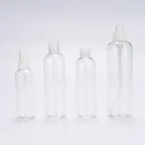 Emballage cosmétique rond vide, bouteille uniquement en plastique, pour animaux de compagnie, de 180ml, 250ml, 300ml, 500ml