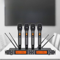 Système de microphone sans fil dynamique professionnel portable avec suppression du bruit, fréquence 640-690 MHz, construction métallique, 1% de réduction du bruit