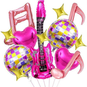 Set de Globos con Notas Musicales para Decoración de Fiesta de Cumpleaños, <span class=keywords><strong>Rock</strong></span> <span class=keywords><strong>and</strong></span> <span class=keywords><strong>Roll</strong></span> - Product Image 1
